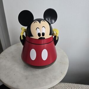 Disney Mickey Mouse Red and Yellow Water Bottle With Straw